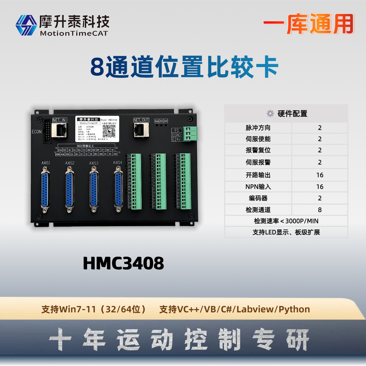 8通道位置比较卡-HMC3408
